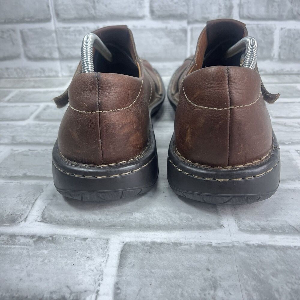 Born Fisherman Men’s Size 11 Brown Leather Closed Toe Vintage Boat Sandals - Picture 5 of 11